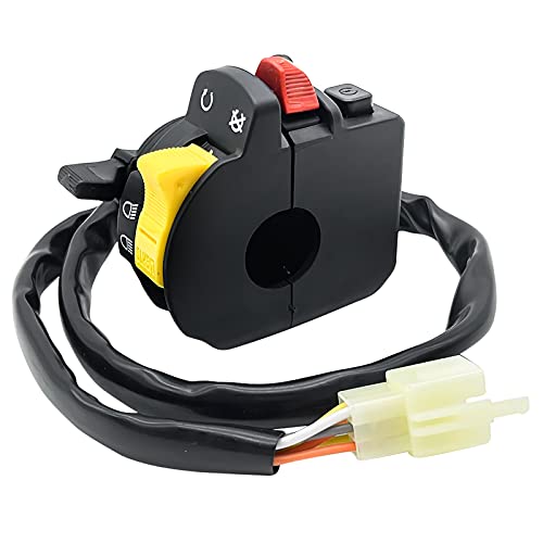 M MATI Left Handlebar Start Stop Headlight Switch for Suzuki KingQuad 300 QuadRunner 250 500 LT-F4WDX LT-F300F LT-F250 LT-F250F LT-4WD LT-F500F 37400-19B13 - Image 2