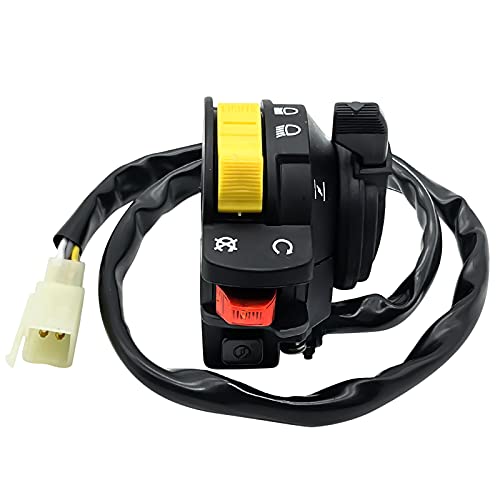 M MATI Left Handlebar Start Stop Headlight Switch for Suzuki KingQuad 300 QuadRunner 250 500 LT-F4WDX LT-F300F LT-F250 LT-F250F LT-4WD LT-F500F 37400-19B13 - Image 1
