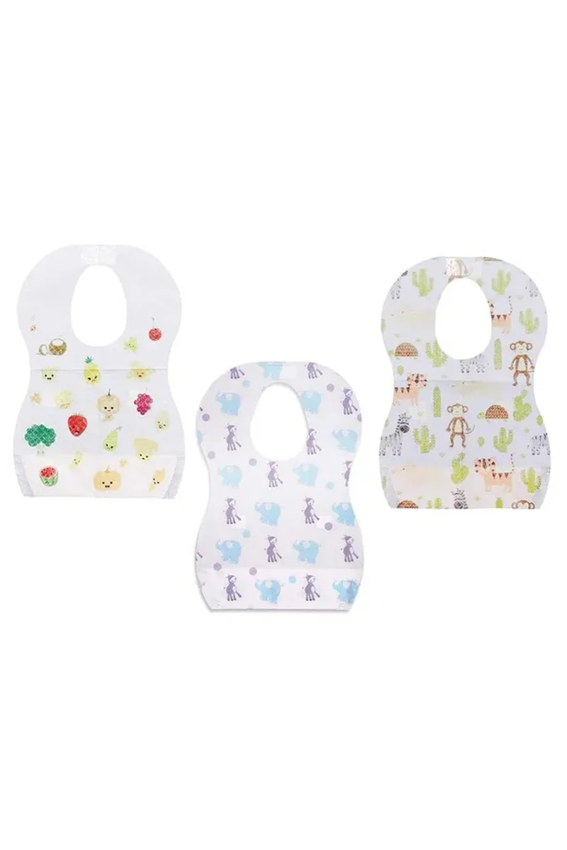 ستار بيبيز Star Babies - disposable bibs. - Red - Pack of 3 - 45 Pcs