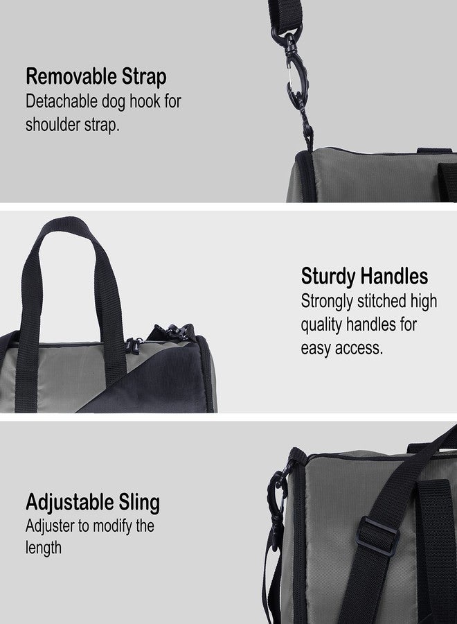 NABAAT Polyester Gym Bags for Men and Women Duffle Bag/Sports Bag/Shoulder Side Bag for Travel, Water Resistant with Shoe Compartment (Grey_Black, GMB-GRBK2) - Image 3
