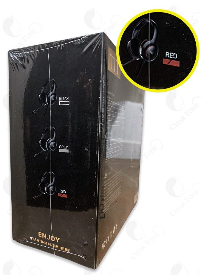 TIT - TIT TH-614 Wired Gaming Headphone with Adjustable Mic and In-Line Volume Control Wired Gaming Headset for All Devices with Flexible Microphone and Volume Control - Image 1