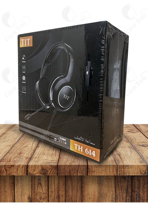 TIT TH-614 Wired Gaming Headphone with Adjustable Mic and In-Line Volume Control Wired Gaming Headset for All Devices with Flexible Microphone and Volume Control
