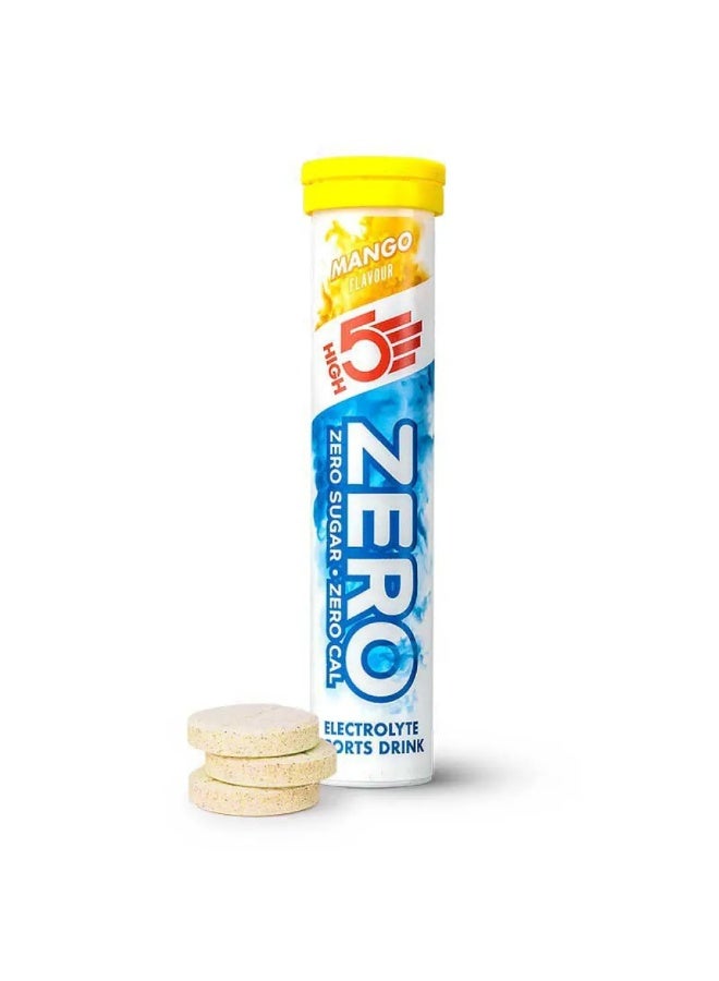 High5 ZERO Electrolyte Tablets 20x – Mango Flavor, Vitamin C Enhanced, Sugar-Free & 0 Calories – Supports Hydration, Performance & Wellness - Image 1
