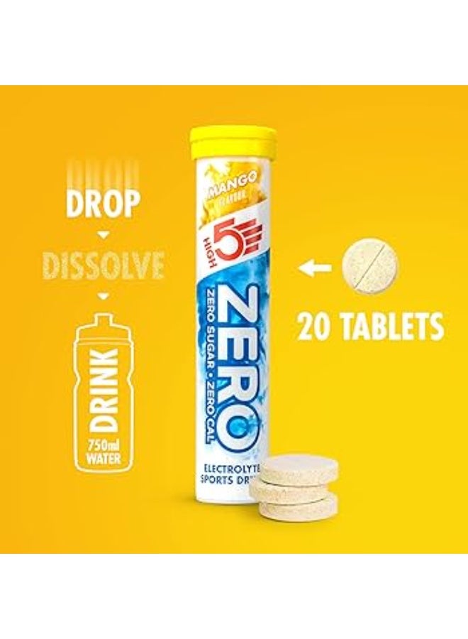 High5 ZERO Electrolyte Tablets 20x – Mango Flavor, Vitamin C Enhanced, Sugar-Free & 0 Calories – Supports Hydration, Performance & Wellness - Image 2