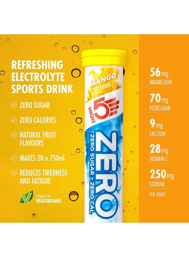 High5 ZERO Electrolyte Tablets 20x – Mango Flavor, Vitamin C Enhanced, Sugar-Free & 0 Calories – Supports Hydration, Performance & Wellness - Image 3