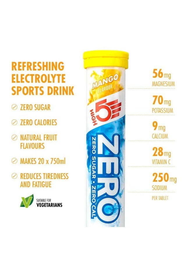 High5 ZERO Electrolyte Tablets 20x – Mango Flavor, Vitamin C Enhanced, Sugar-Free & 0 Calories – Supports Hydration, Performance & Wellness - Image 5