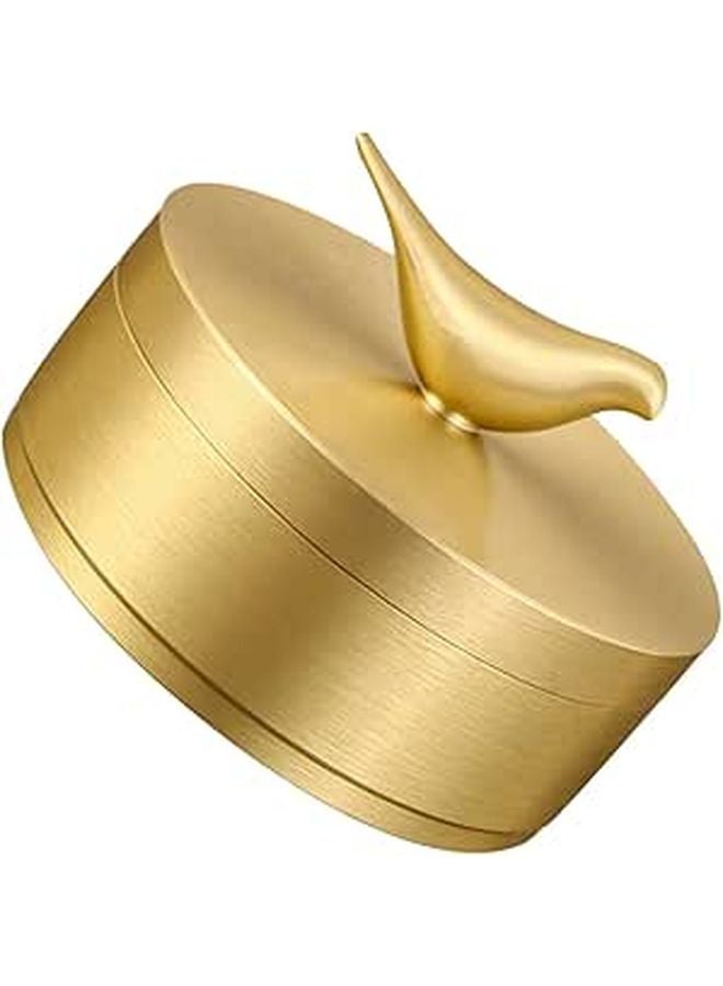 منفضة سجائر نحاسية بغطاء صندوق تخزين محكم صغير لسطح المكتب ديكور منزلي إكسسوار سيارة - Image 1