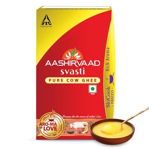 Aashirvaad Pure Cow Ghee, Tetrapack, Rich Aroma, 1L - Image 1