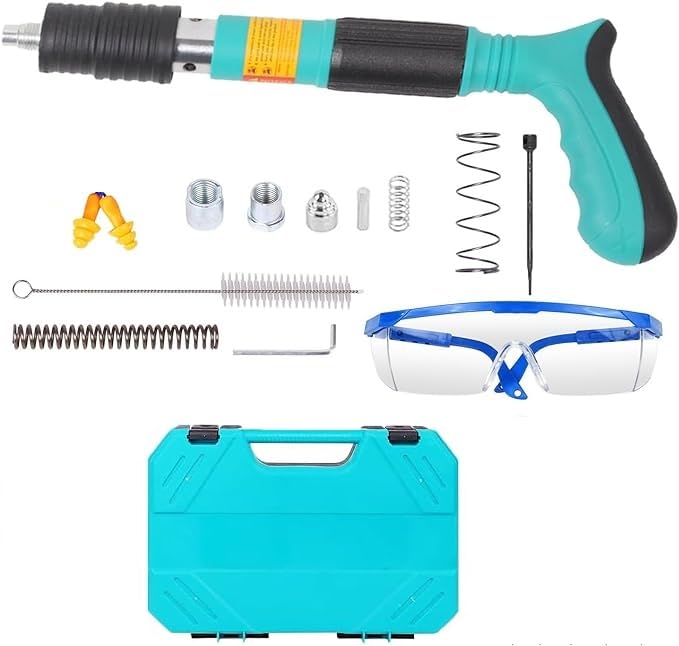 VPGS Nail Fasting Tool Set Wall Drilling Tool Portable Concrete Nail Gun HandHeld Powerful Concrete Wall Drive Fastening Wood Working Tool Fastening Tool for Cement Wall - Image 1