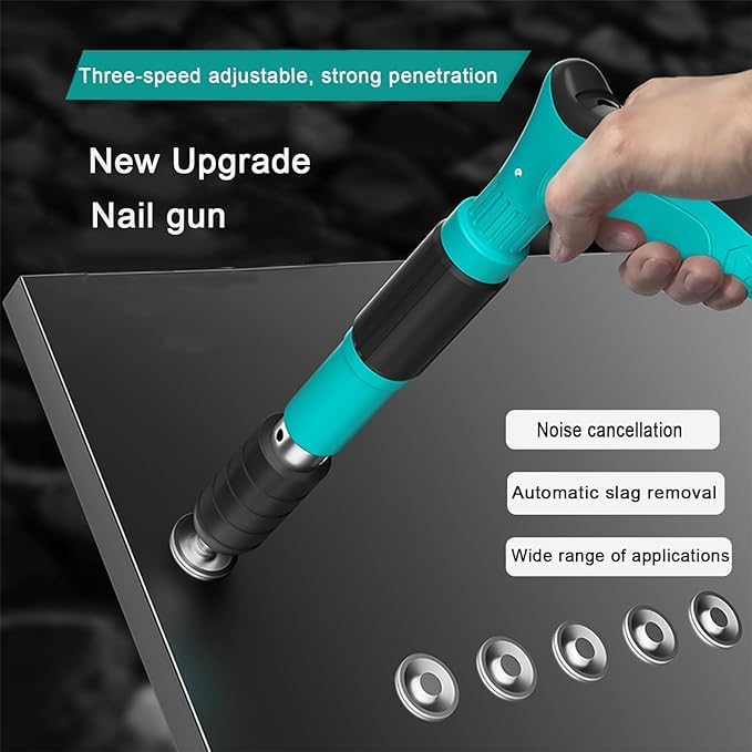 VPGS Nail Fasting Tool Set Wall Drilling Tool Portable Concrete Nail Gun HandHeld Powerful Concrete Wall Drive Fastening Wood Working Tool Fastening Tool for Cement Wall - Image 3