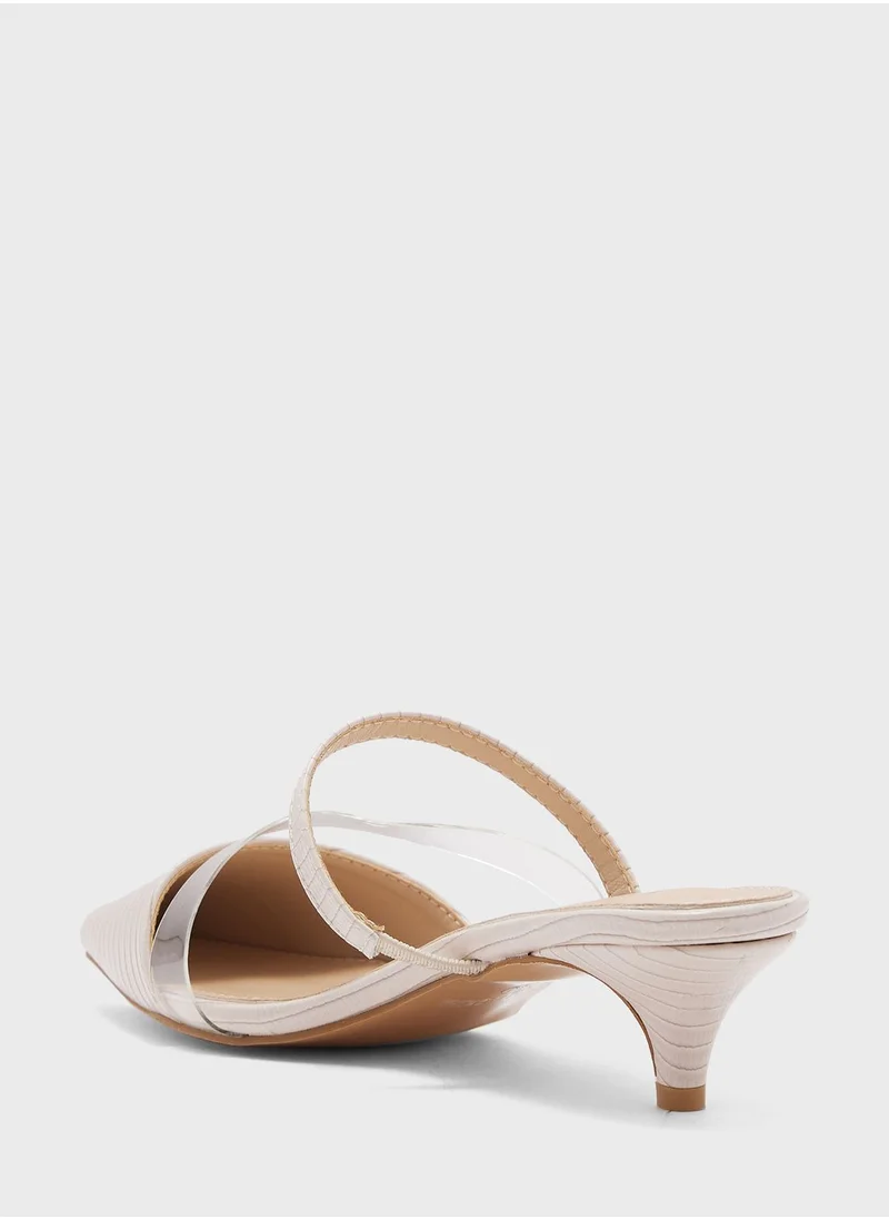 ايلا Clear Strap Detail Slip On Pump