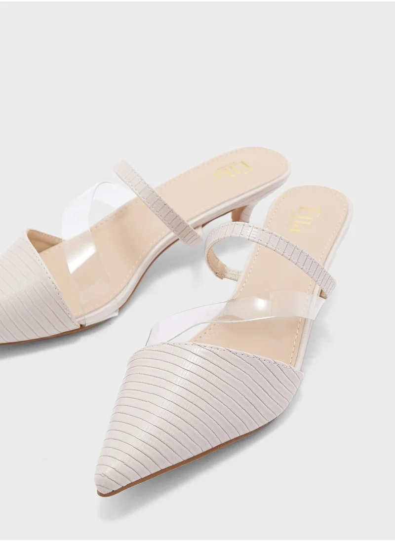 ايلا Clear Strap Detail Slip On Pump