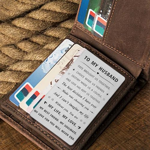SOUSYOKYO Husband Fathers Day Card from Wife, Personalized I Love My Husband Birthday Gift Ideas, Mens Fathers Day Anniversary Card for Him - Image 4