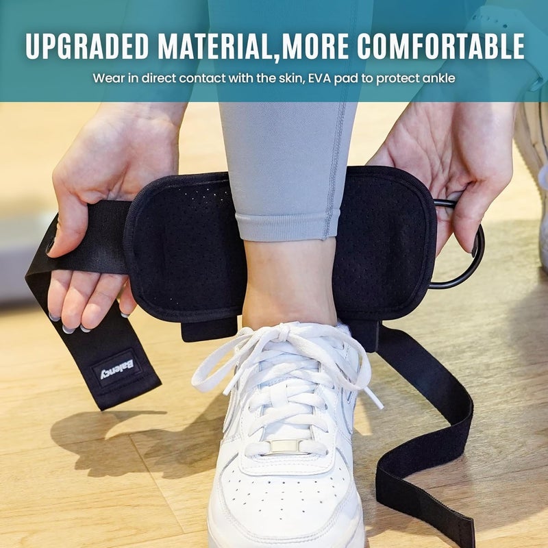 Balency Ankle Straps for Cable Machine Woman, Balency Padded Ankle Strap for Cable Machine Kickback, Cable Ankle Attachment for Gym, Ankle Cuff, Kickback Ankle Strap for Glute Workout, Leg Extensions - Image 4