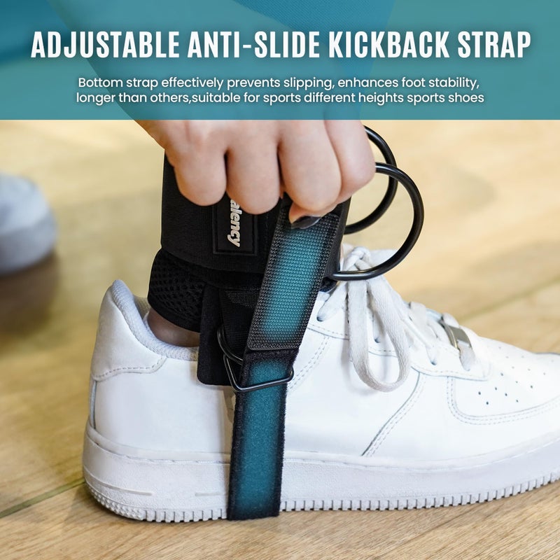 Balency Ankle Straps for Cable Machine Woman, Balency Padded Ankle Strap for Cable Machine Kickback, Cable Ankle Attachment for Gym, Ankle Cuff, Kickback Ankle Strap for Glute Workout, Leg Extensions - Image 5