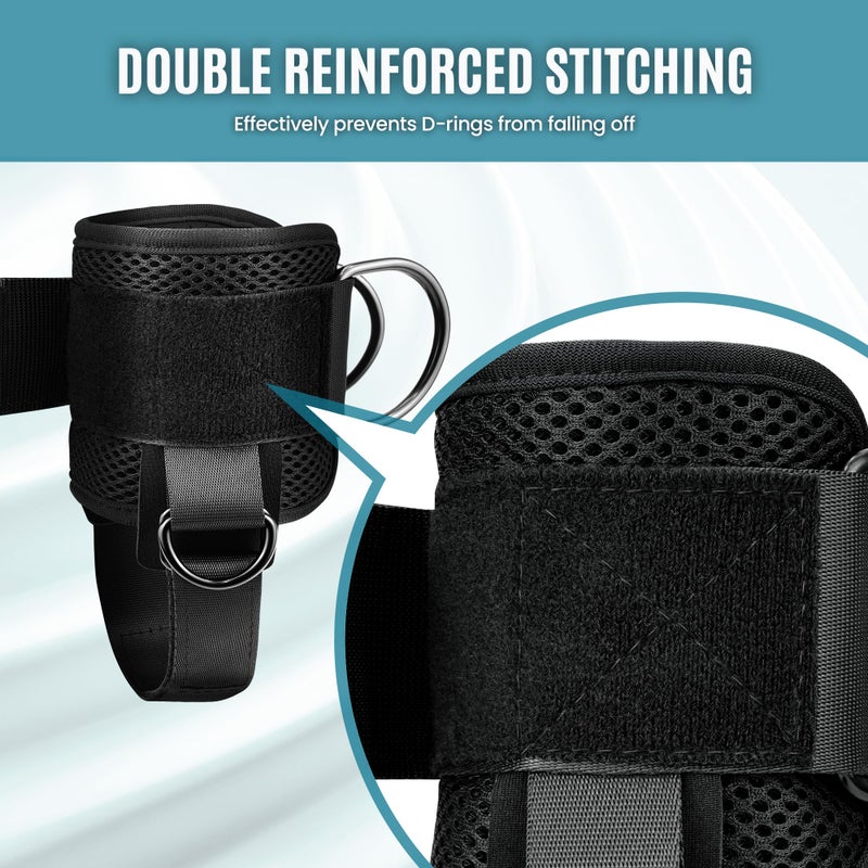 Balency Ankle Straps for Cable Machine Woman, Balency Padded Ankle Strap for Cable Machine Kickback, Cable Ankle Attachment for Gym, Ankle Cuff, Kickback Ankle Strap for Glute Workout, Leg Extensions - Image 2