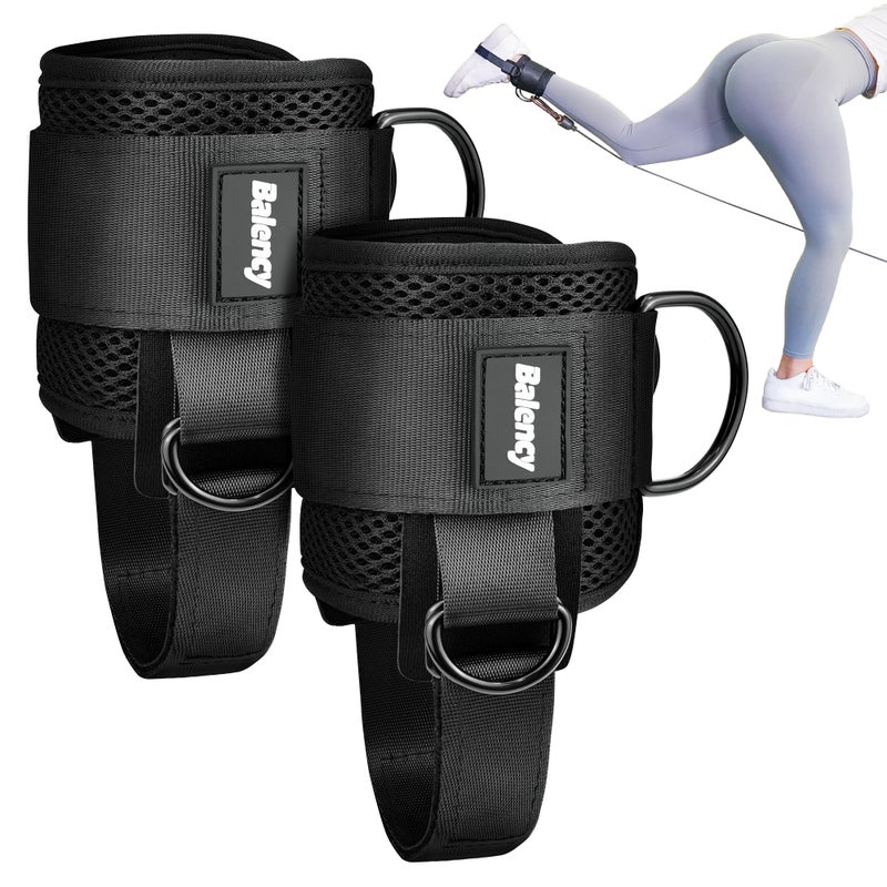 Balency Ankle Straps for Cable Machine Woman, Balency Padded Ankle Strap for Cable Machine Kickback, Cable Ankle Attachment for Gym, Ankle Cuff, Kickback Ankle Strap for Glute Workout, Leg Extensions - Image 1