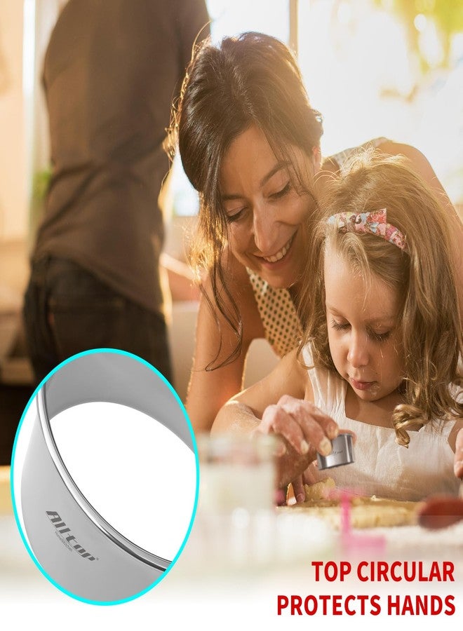 ALL-TOP ALLTOP Circle Biscuit Cutter Set -Stainless Steel Baking Supplies for Effortless Round Cookie Shaping, Pastry & Fondant Tool Creation-Precise Cut Kitchen Utensil for Sandwich, Scone, Donut -3PC Round - Image 4