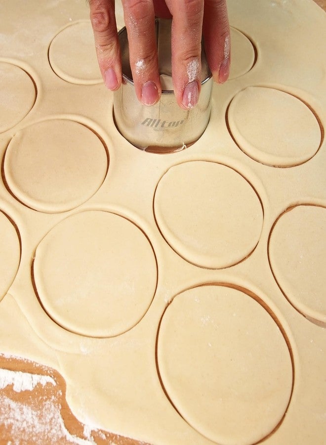 ALL-TOP ALLTOP Circle Biscuit Cutter Set -Stainless Steel Baking Supplies for Effortless Round Cookie Shaping, Pastry & Fondant Tool Creation-Precise Cut Kitchen Utensil for Sandwich, Scone, Donut -3PC Round - Image 2