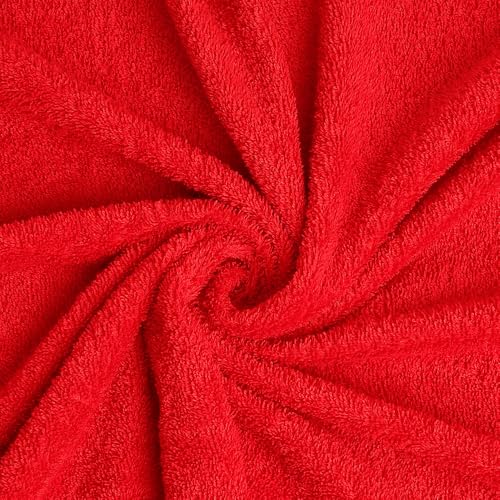 Welspun 100% Cotton Quick Dry Bath Towel | High Absorbency Super Soft, Fast Drying Towels for Bath | 380 GSM Large Size 1 Piece Bath Towel for Men and Women | Sized 70cm X 150cm (Red) - Image 3
