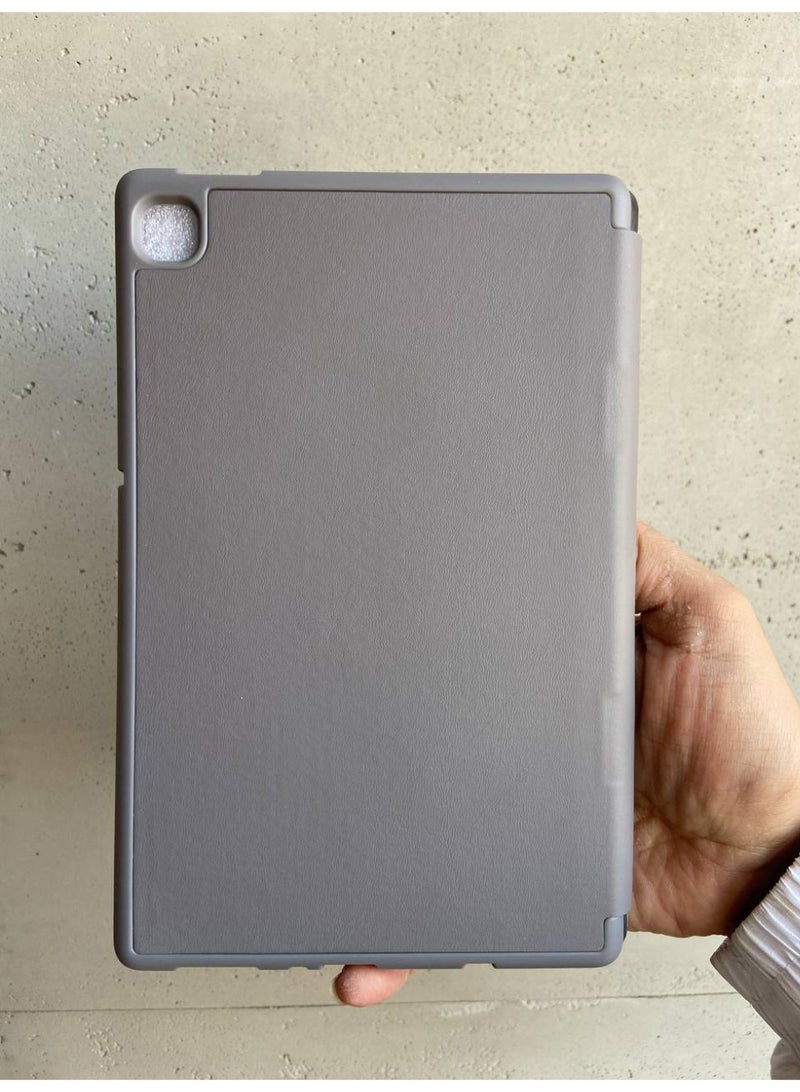Case for Galaxy Tab A7 Lite 8.7 Inch 2021 (SM-T220/T225/T227) Protective Case, Ultra Thin Lightweight Stand Smart Cover with Translucent Frosted Back Cover - Grey - Image 2
