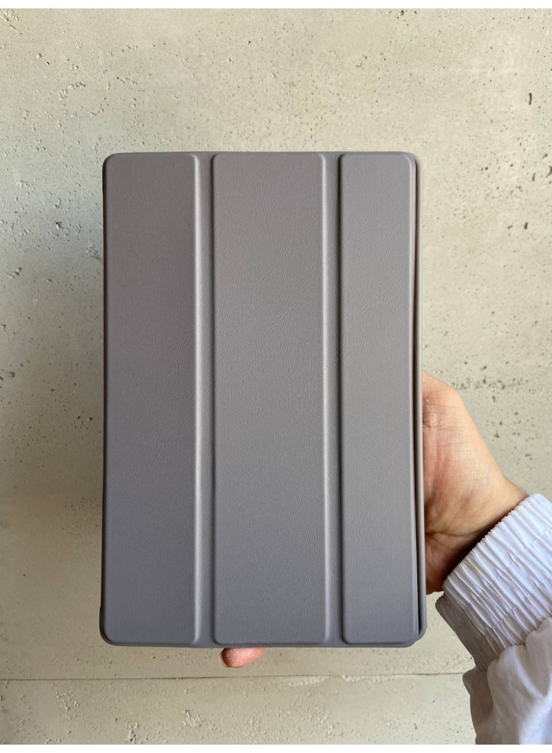 Case for Galaxy Tab A7 Lite 8.7 Inch 2021 (SM-T220/T225/T227) Protective Case, Ultra Thin Lightweight Stand Smart Cover with Translucent Frosted Back Cover - Grey - Image 1