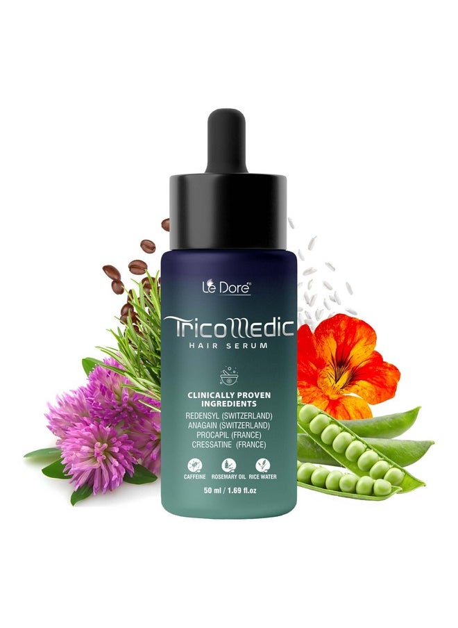 Le Dore - Tricomedic Hair Growth Serum With Redensyl, Anagain, Procapil, Cressatine, Rosemary Oil And Caffeine | Clinically Proven For Thinning & Hair Loss For Men & Women (50 Ml) - Image 1