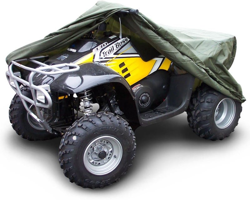 Budge غطاء ATV-1 سبورتسمان من بودج - مقاوم للماء ثقيل الوزن باللون الزيتوني، حجم كبير 75" L x 45" W x 34" H - Image 4
