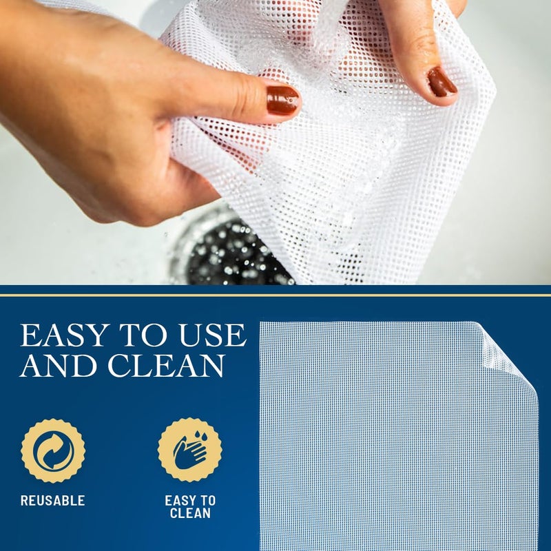 Lova Silicone Dehydrator Sheets 14x14 (12 Pack) Fine Mesh Tray Liners for Excalibur, Cosori, Magic Mill, Nonstick Reusable Mats, BPA Free, Cut to Fit, Jerky Herbs Fruit by Lova - Image 5