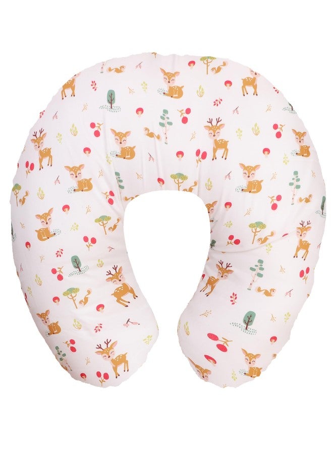 TOYSILO Adjustable Nursing & Breastfeeding Pillow for Baby – Multi-Use Feeding Support Cushion for Bottle Feeding, Tummy Time & Sitting – Soft Removable Cover Washable, (Deer Animal) - Image 1