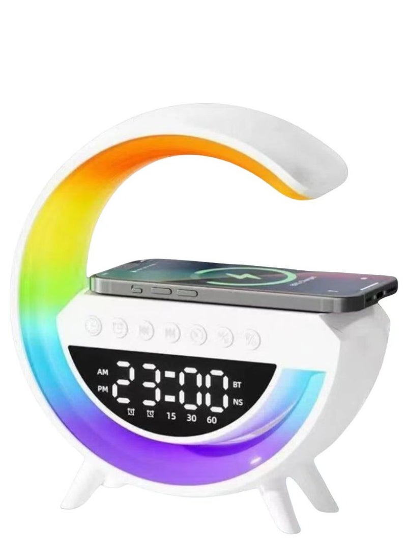 Generic Light color changing Bluetooth speaker technology fashionable speakers can charge mobile phones wirelessly Audio bedside night light audio multifunction  - Image 1