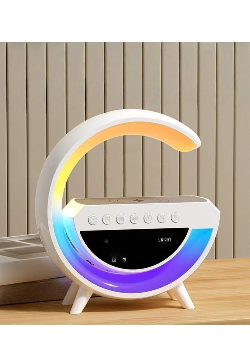 Generic Light color changing Bluetooth speaker technology fashionable speakers can charge mobile phones wirelessly Audio bedside night light audio multifunction  - Image 2