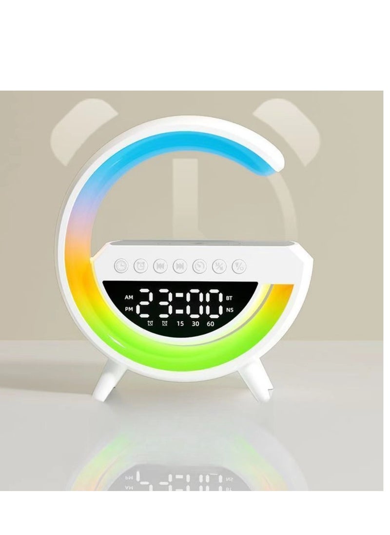 Generic Light color changing Bluetooth speaker technology fashionable speakers can charge mobile phones wirelessly Audio bedside night light audio multifunction  - Image 3