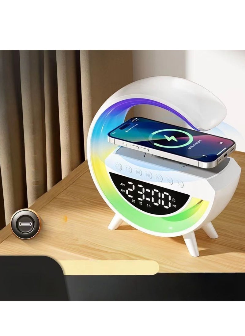 Generic Light color changing Bluetooth speaker technology fashionable speakers can charge mobile phones wirelessly Audio bedside night light audio multifunction  - Image 5