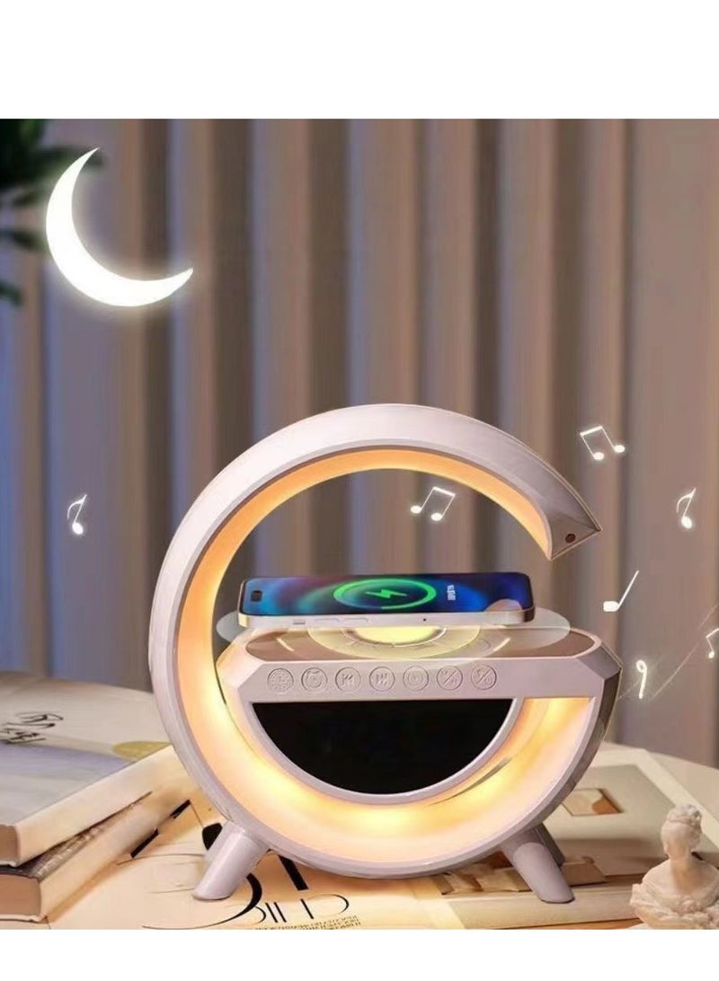 Light color changing Bluetooth speaker technology fashionable speakers can charge mobile phones wirelessly Audio bedside night light audio multifunction  - Image 2