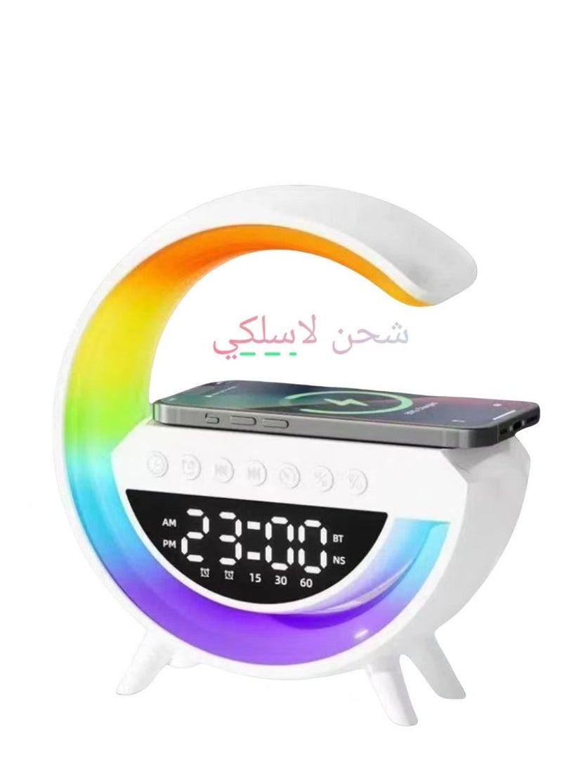 Light color changing Bluetooth speaker technology fashionable speakers can charge mobile phones wirelessly Audio bedside night light audio multifunction  - Image 1