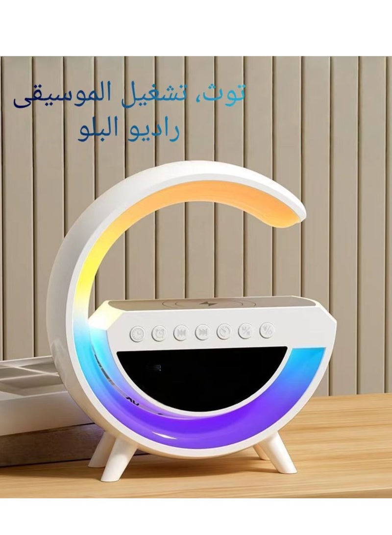 Light color changing Bluetooth speaker technology fashionable speakers can charge mobile phones wirelessly Audio bedside night light audio multifunction  - Image 3
