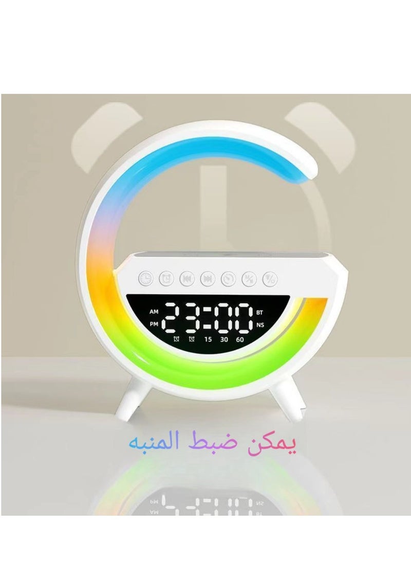 Light color changing Bluetooth speaker technology fashionable speakers can charge mobile phones wirelessly Audio bedside night light audio multifunction  - Image 4