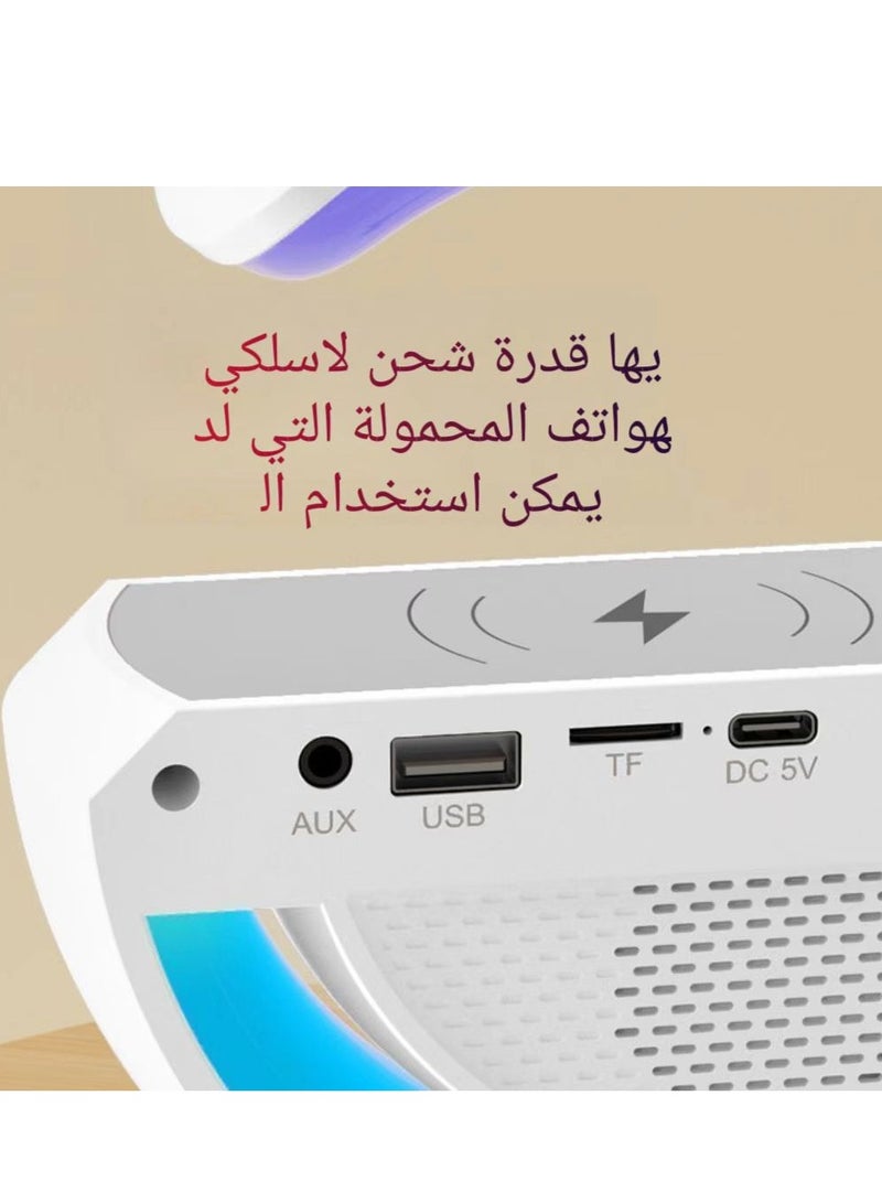 Light color changing Bluetooth speaker technology fashionable speakers can charge mobile phones wirelessly Audio bedside night light audio multifunction  - Image 5