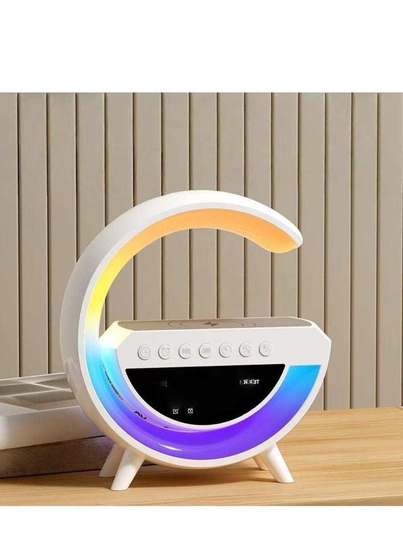 Light color changing Bluetooth speaker technology fashionable speakers can charge mobile phones wirelessly Audio bedside night light audio multifunction - Image 4