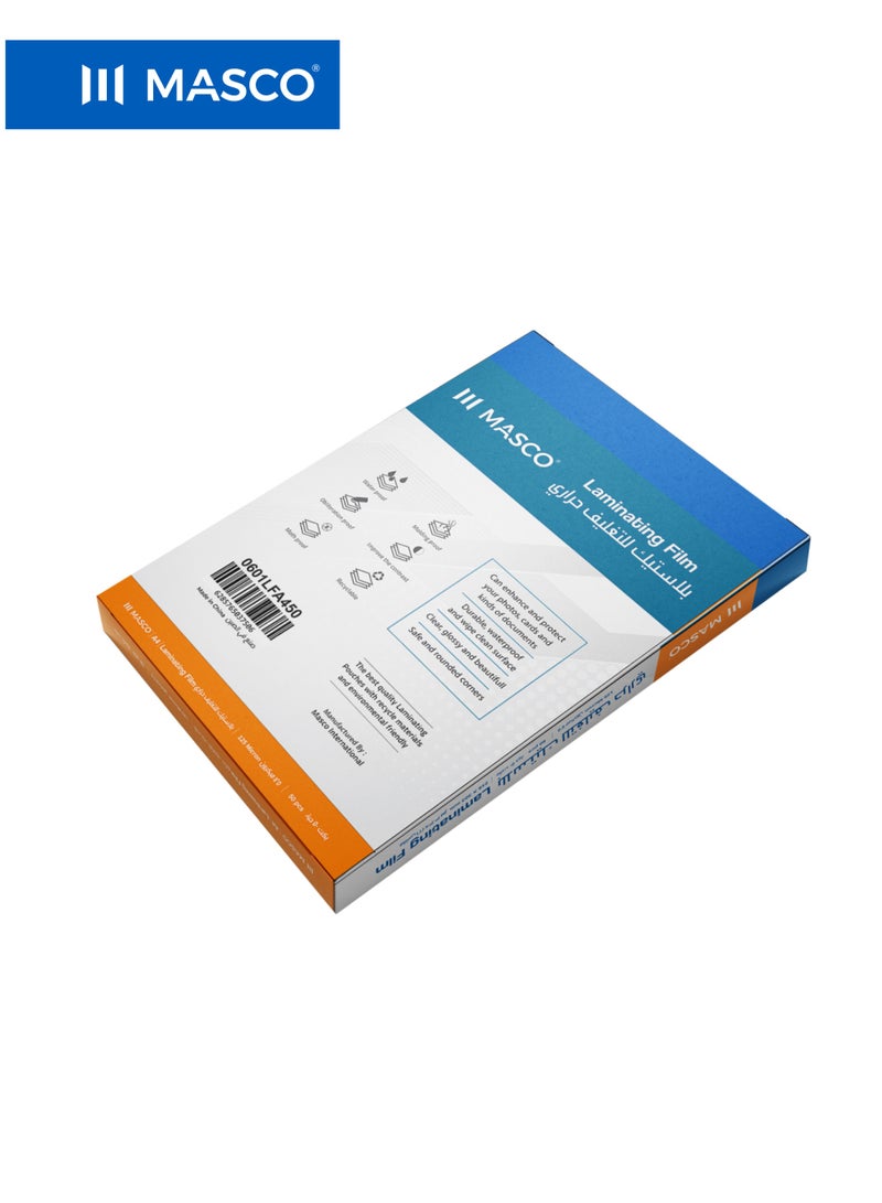 MASCO A4 Laminating Film 125 Micron, Thermal Lamination Sheets, 50 Pieces - Image 3