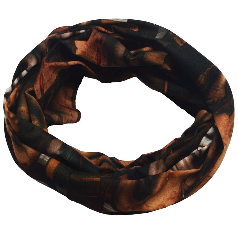 Obacle قناع وجه جمجمة أوباكل - حماية من الغبار والشمس والرياح، أنبوب ثلاثي الأبعاد بدون seams، بندانا متينة لارتداء الرأس لركوب الدراجات النارية وصيد الأسماك وركوب الدراجات والمهرجانات (هيكل عظمي بني) - Image 4