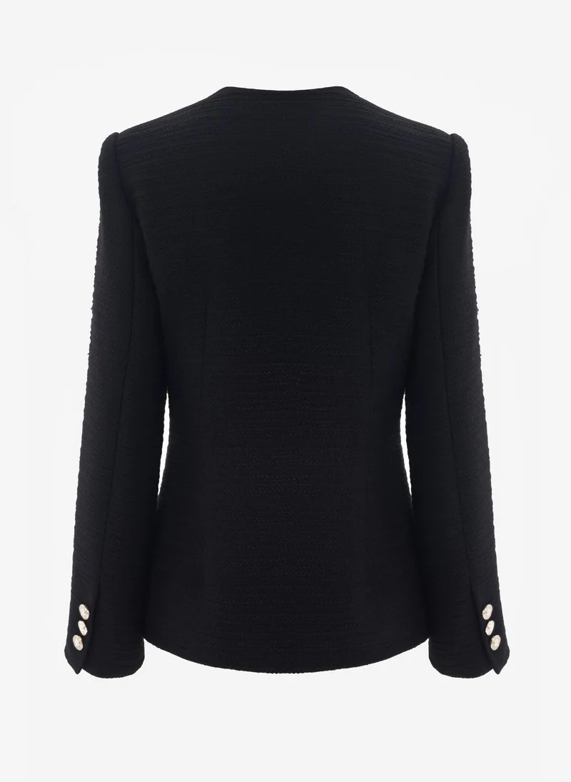 Lichi Elongated jacket in textured fabric