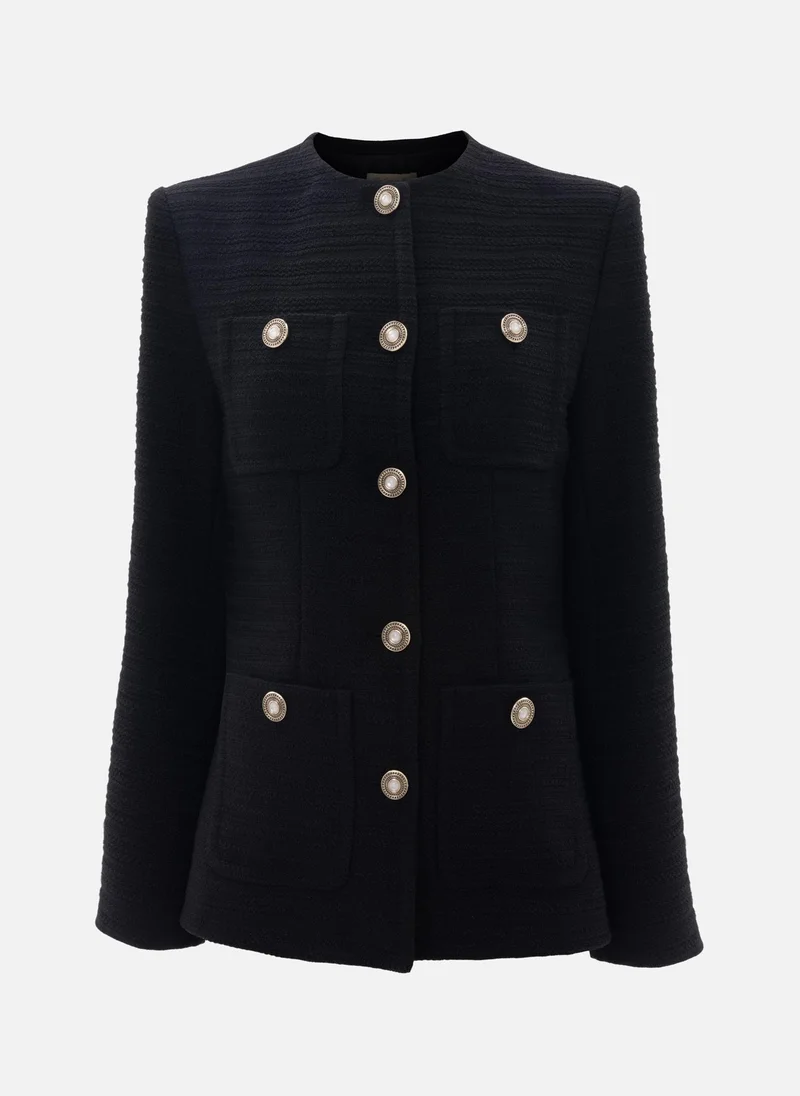 Lichi Elongated jacket in textured fabric