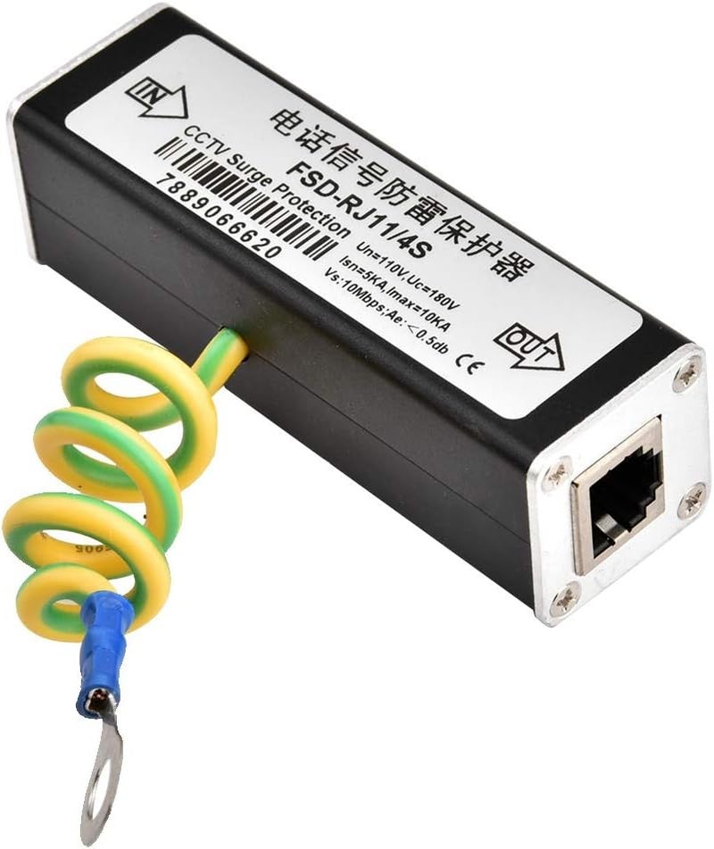 klarako Interface Surge Protector Arrester, Easy to Install, Suitable Forsurge Protector Arrester of Telecom Data Communication Signal Lines and Telephones (110V) - Image 1