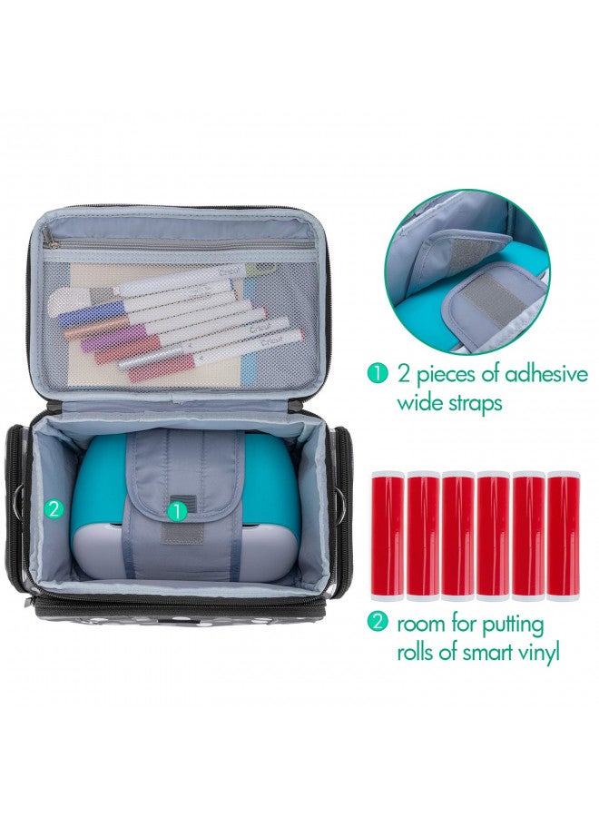 LUXJA LUXJA Carrying Bag Compatible with Cricut Joy, Carrying Case Compatible with Cricut Joy and Tool Set, Tote Compatible with Cricut Joy (with Supplies Storage Sections, Patent Pending), Polka Dots - Image 2