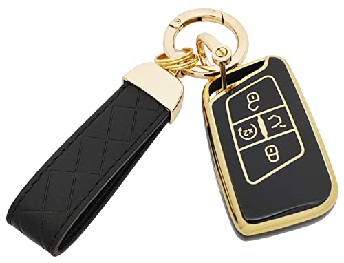 AYGUCEKE TPU Protective Key Fob Cover Case Compatible with VW Volkswagen Atlas Tiguan Taos Passat Jetta Beetle Golf MK6 Polo Smart Key Fob (Black) - Image 5