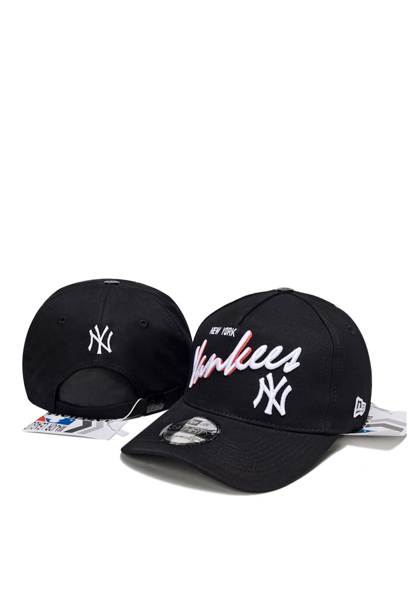 NEW ERA قبعة قابلة للتعديل بتصميم متباين من نيو إيرا لفرق MLB نيويورك يانكيز 39THIRTY