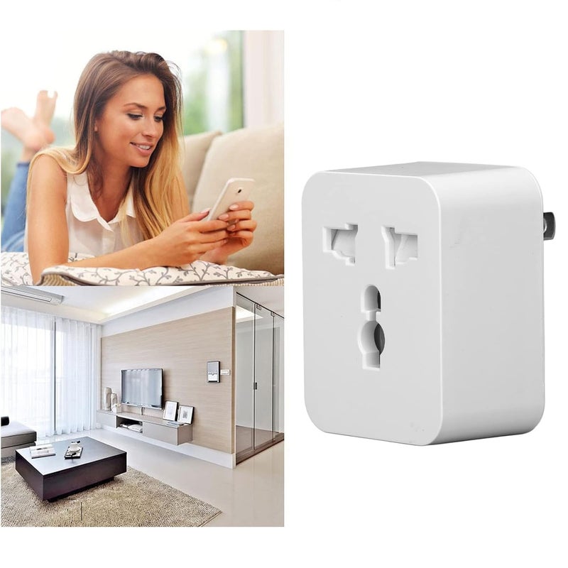 HEEPDD سمارت بلاج (Smart Plug)، منفذ كهربائي بقدرة 15 أمبير وتردد 2.4 جيجاهرتز ودعم لتقنية واي فاي، مزود بوظيفة توقيت ويمكن التحكم فيه عن بعد عبر الصوت أو التطبيق، مناسب لأجهزة التكييف. - Image 2