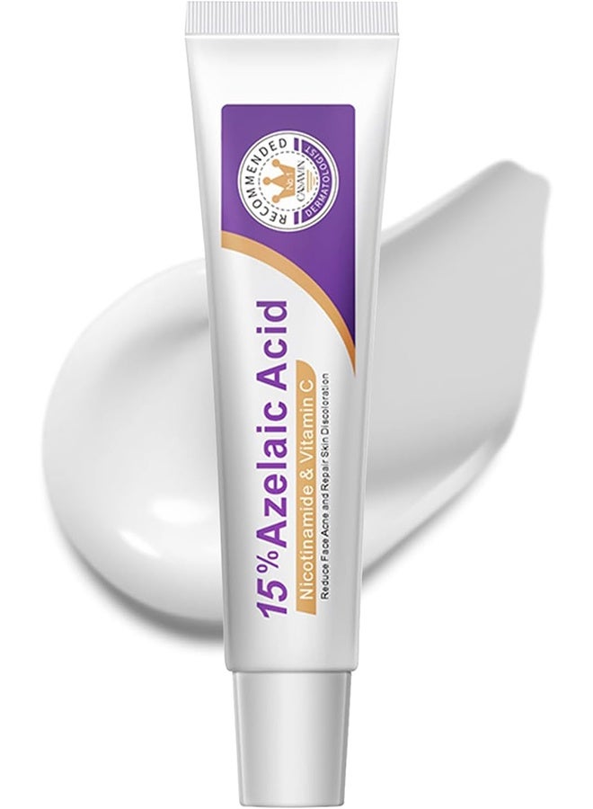 West&Month 15% Azelaic Acid, Niacinamide & Vitamin C,Reduce Face Acne and Repair Skin Discoloration,Hydrating Facial Cream for Acne-Prone & Blemish-Prone Skin, Redness Calming Azelaic Acid Gel for Smooth Skin Texture,20g - Image 1